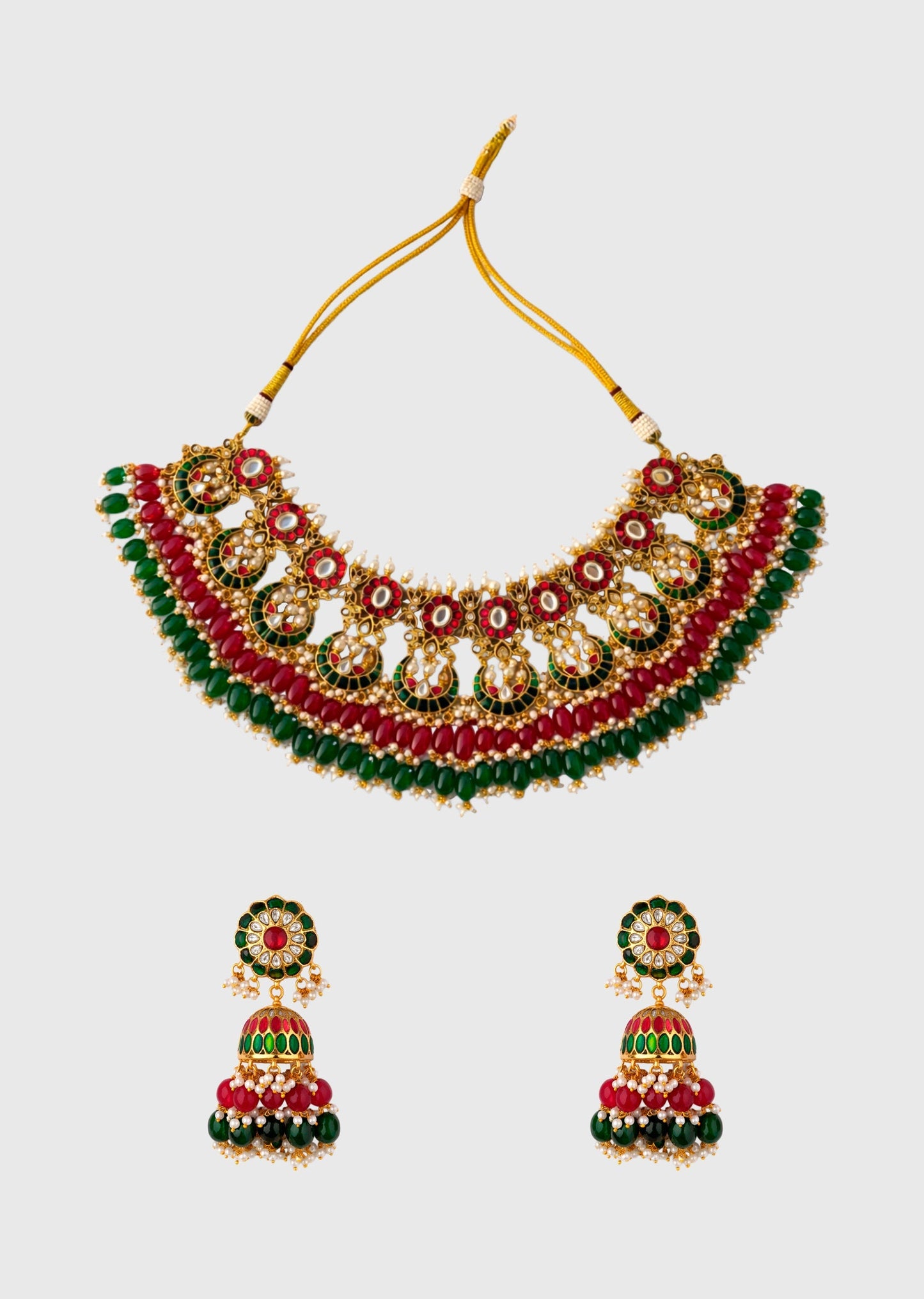 Multicolor Kundan Necklace Set