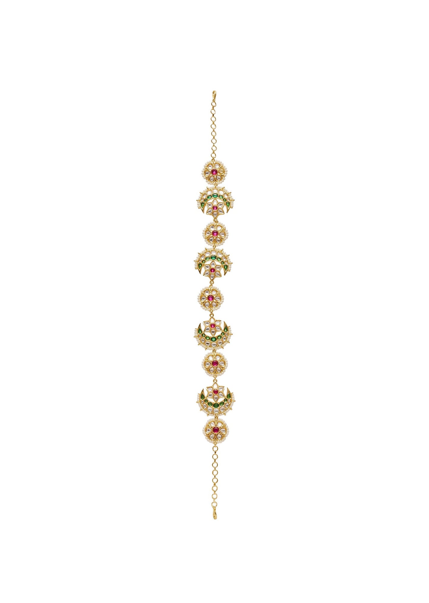 Multicolor Layered Kundan Mathapatti