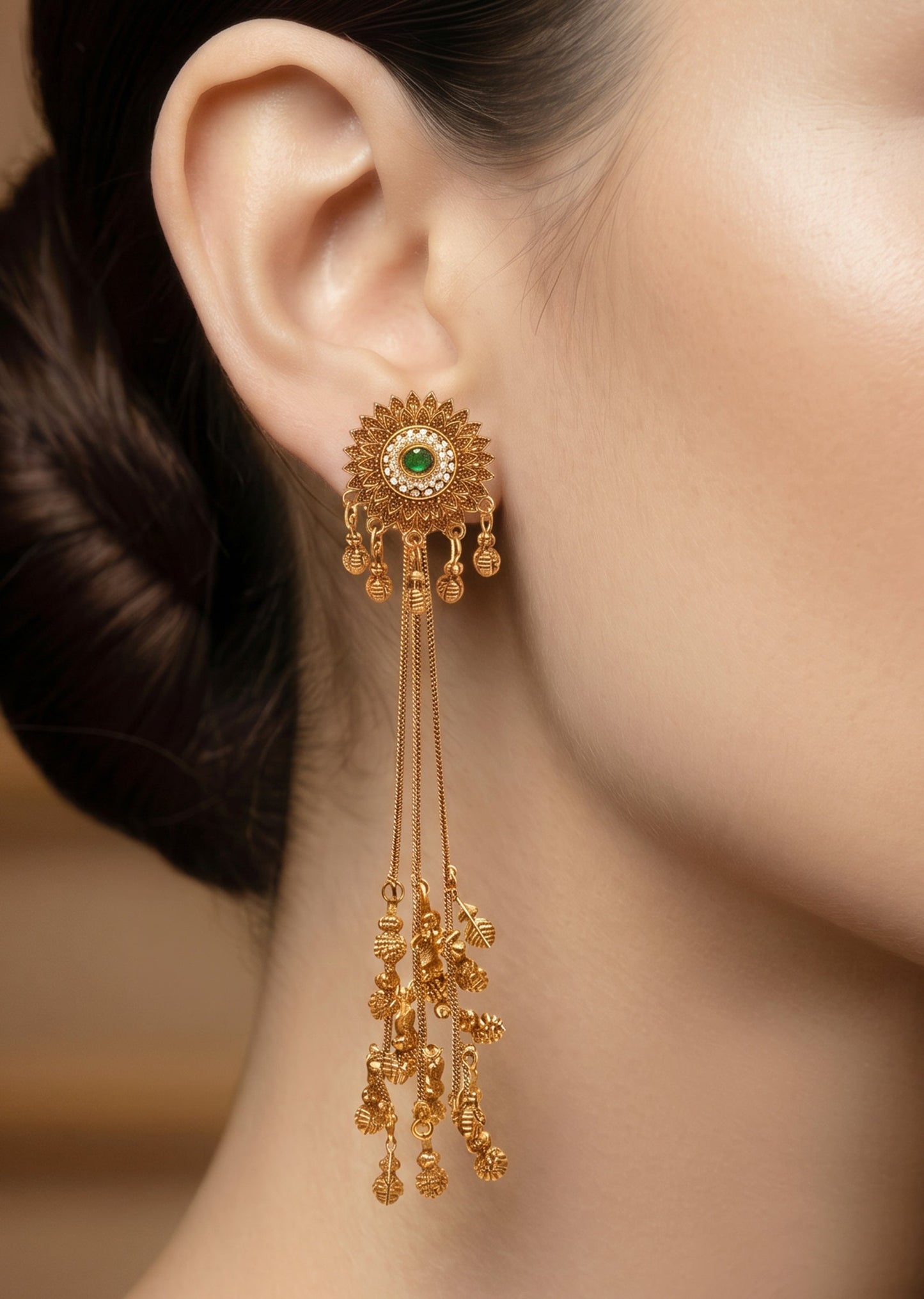 Multicolor Long Dangler Earrings