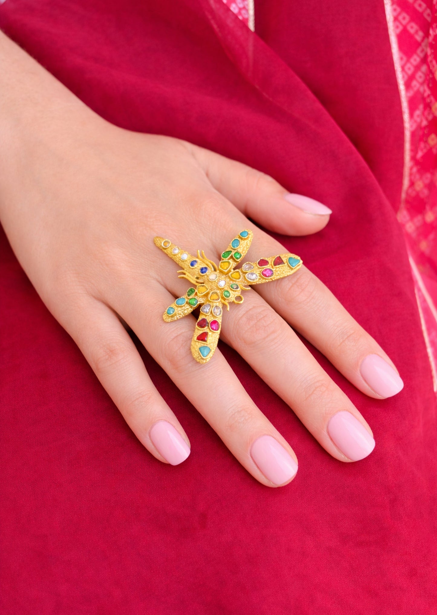 Multicolor Mother of Pearl Ring