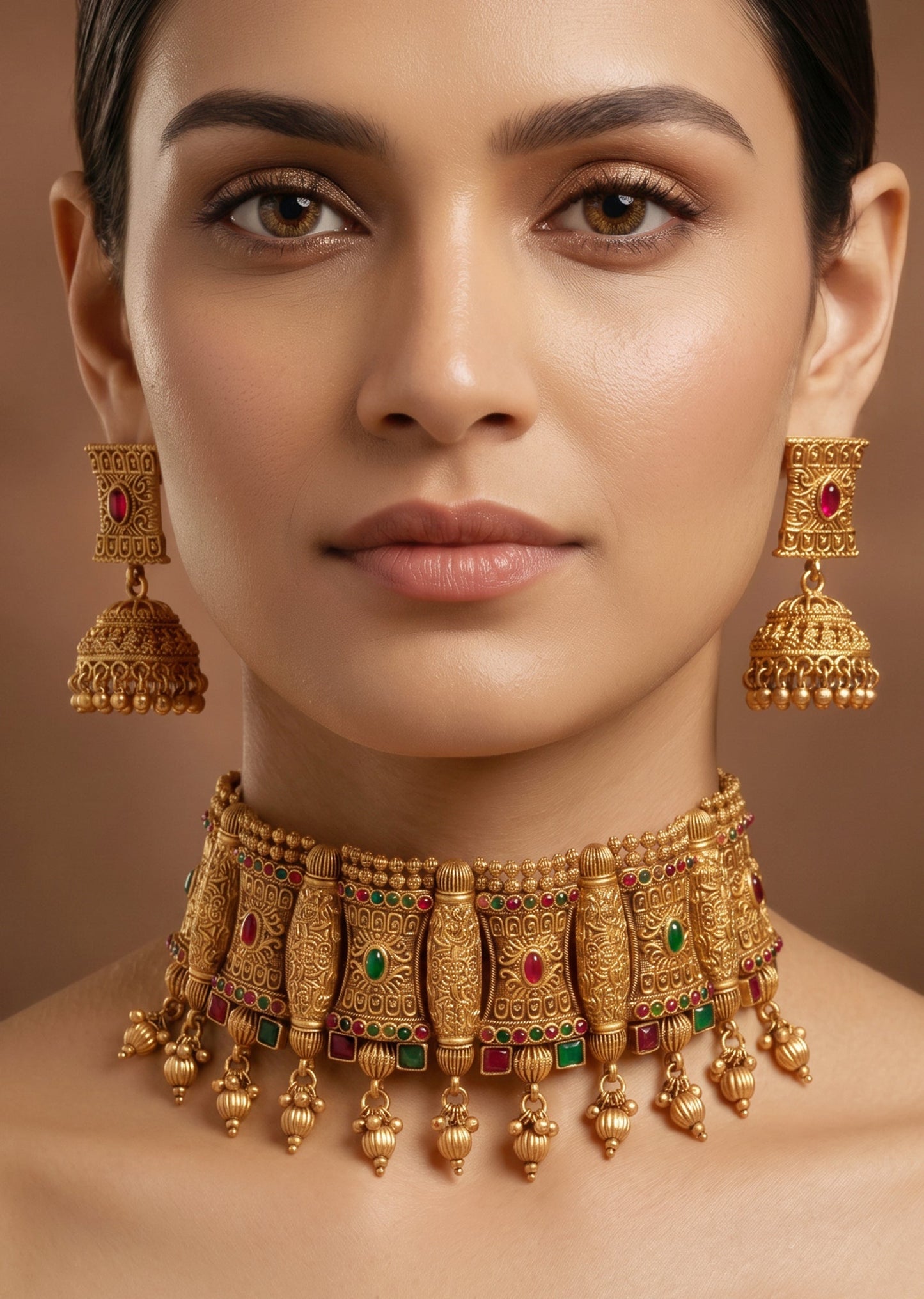 Multicolor Stone Necklace Set
