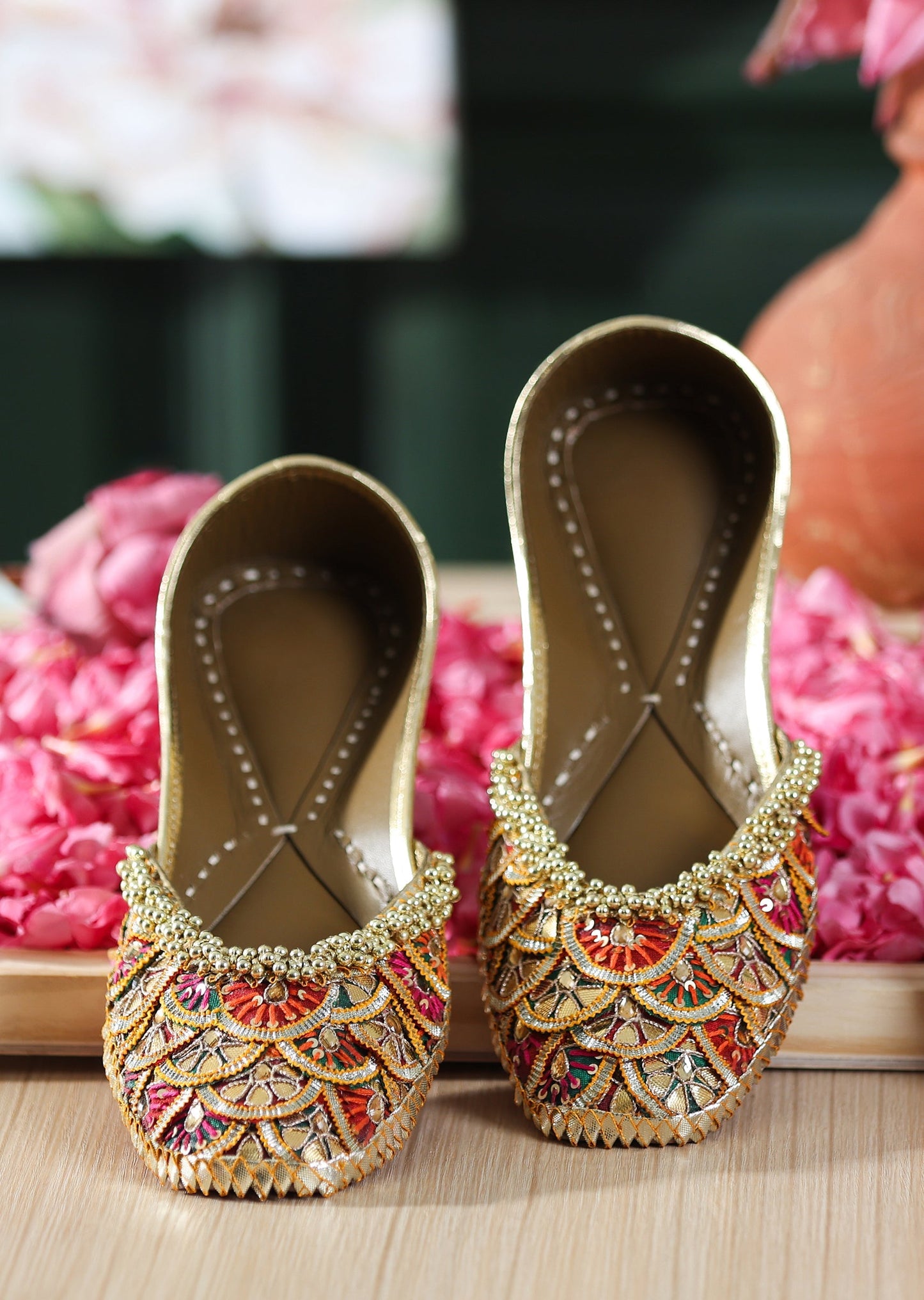 Multicolour Embellished Kolhapuri