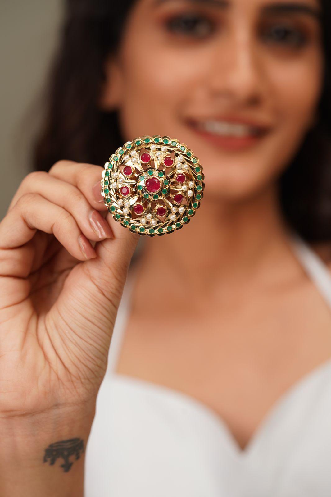 MultiStone Jadaau Round Ring