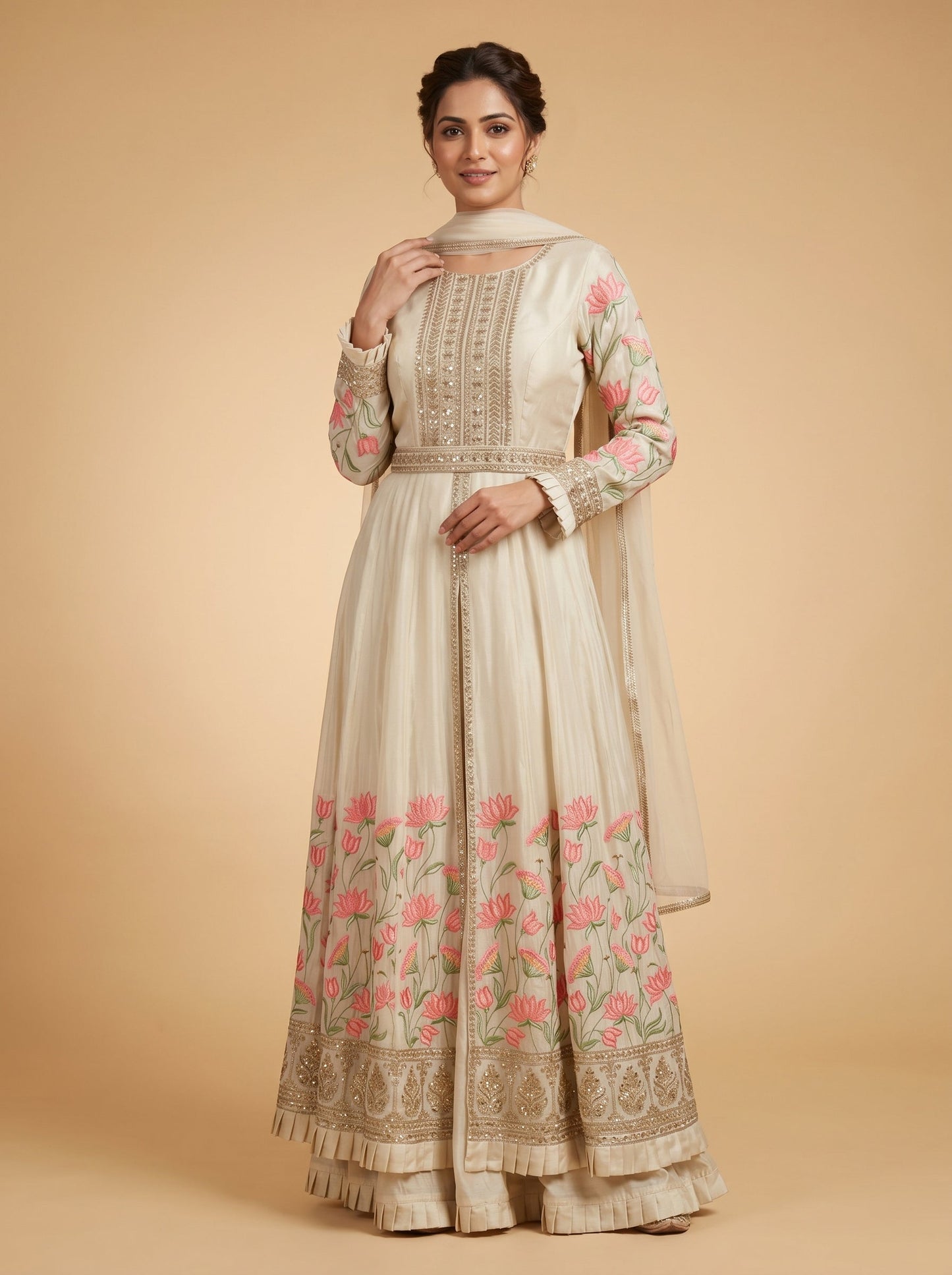 Mustard Anarkali Suit