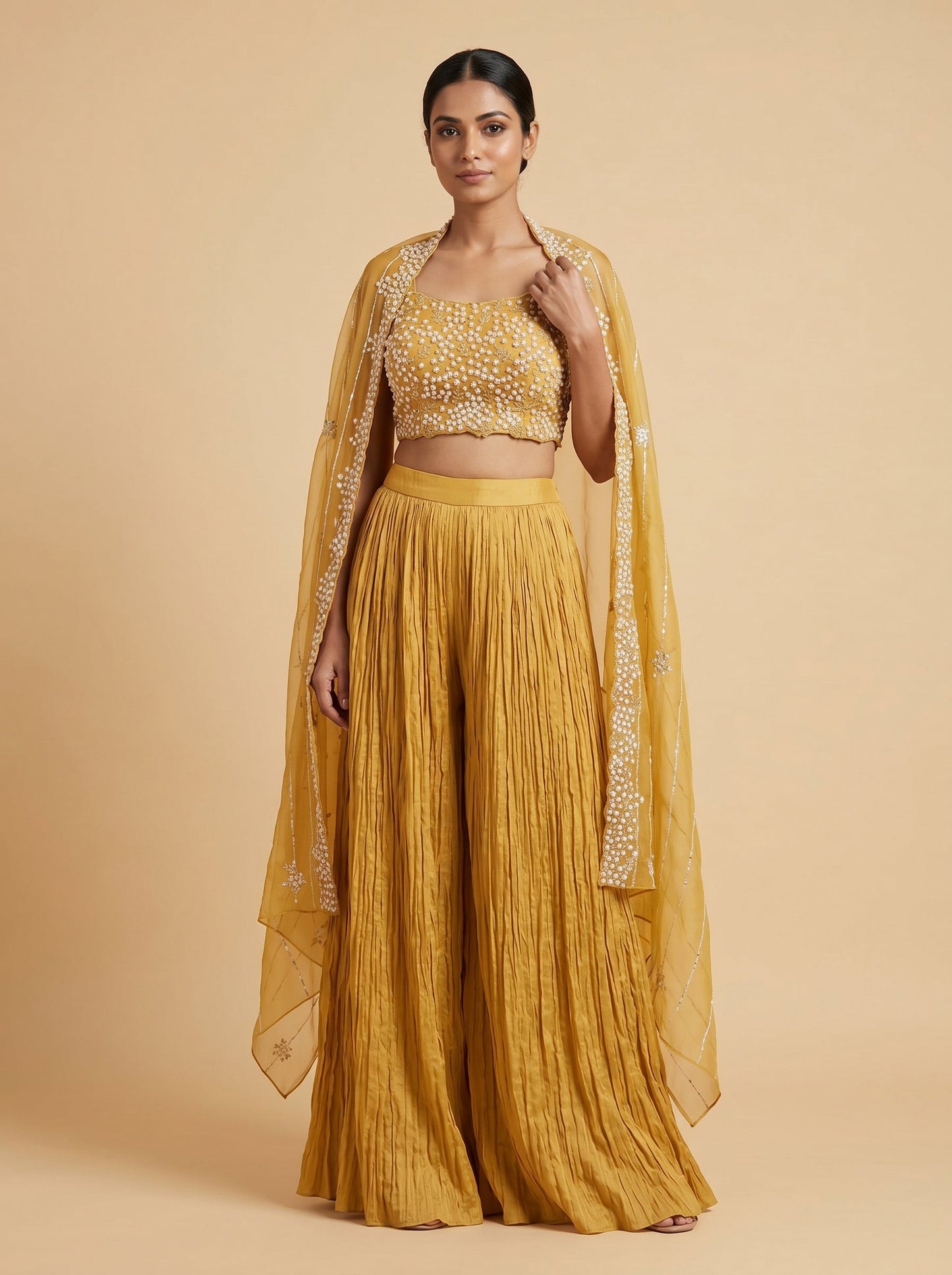 Mustard Dust Palazzo Set