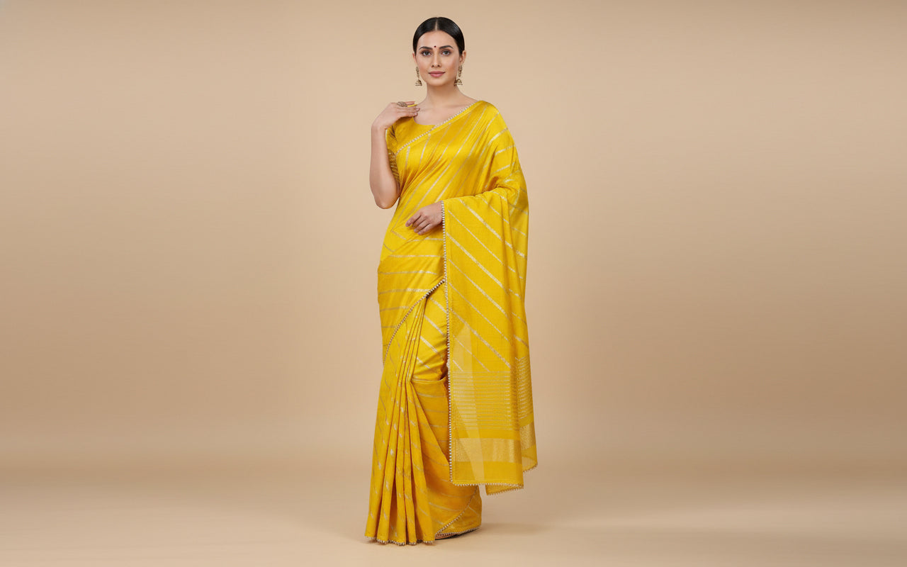 Mustard Radiant Embroidered Saree
