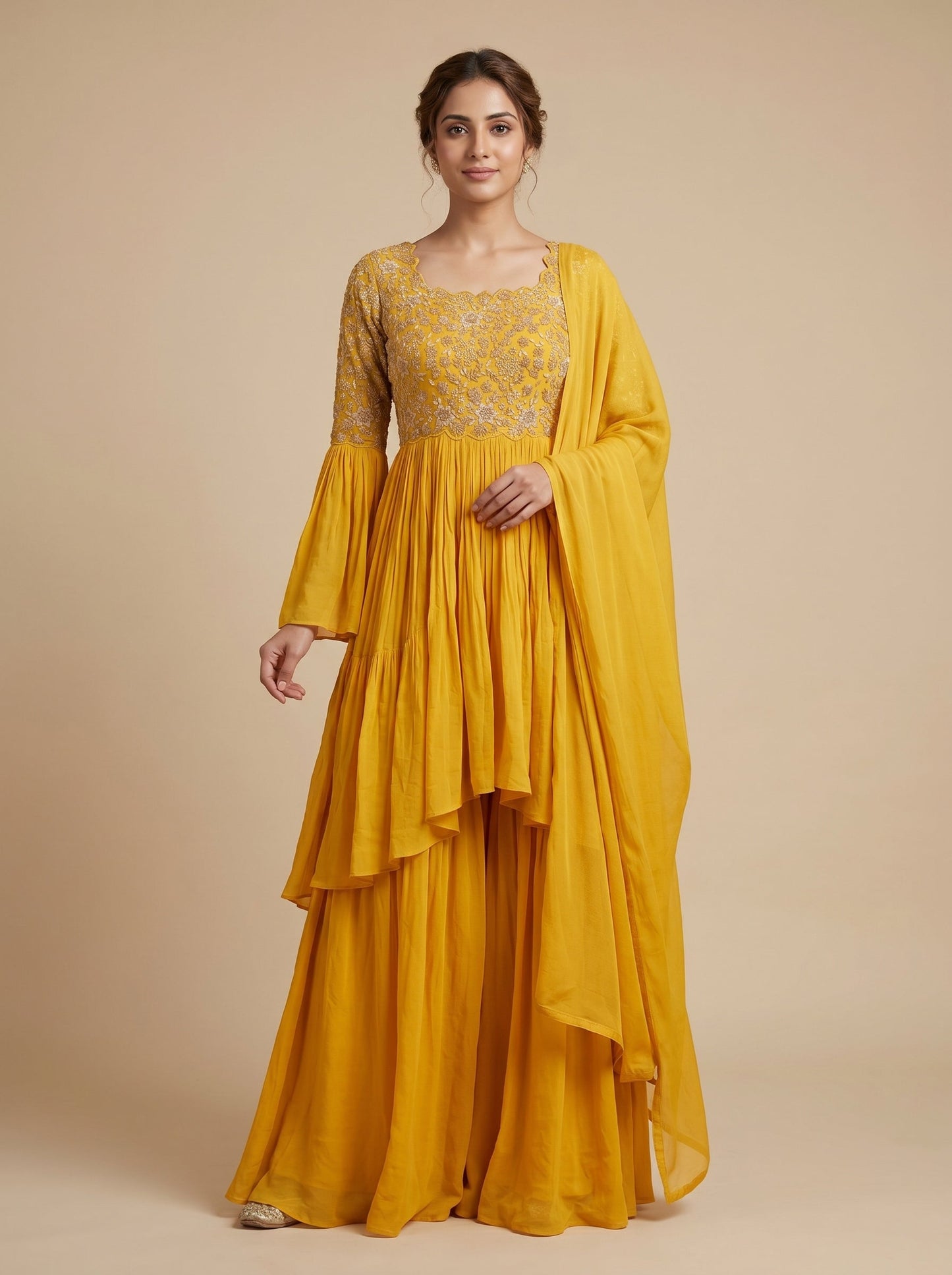 Mustard Glow Anarkali