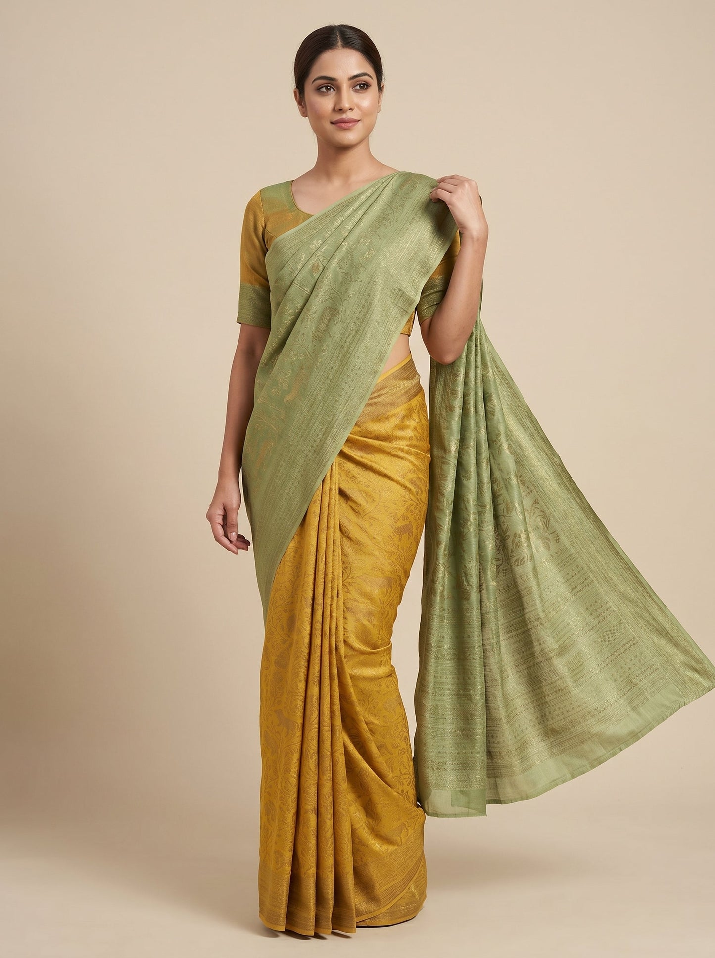 Mustard Sunlit Handloom Saree