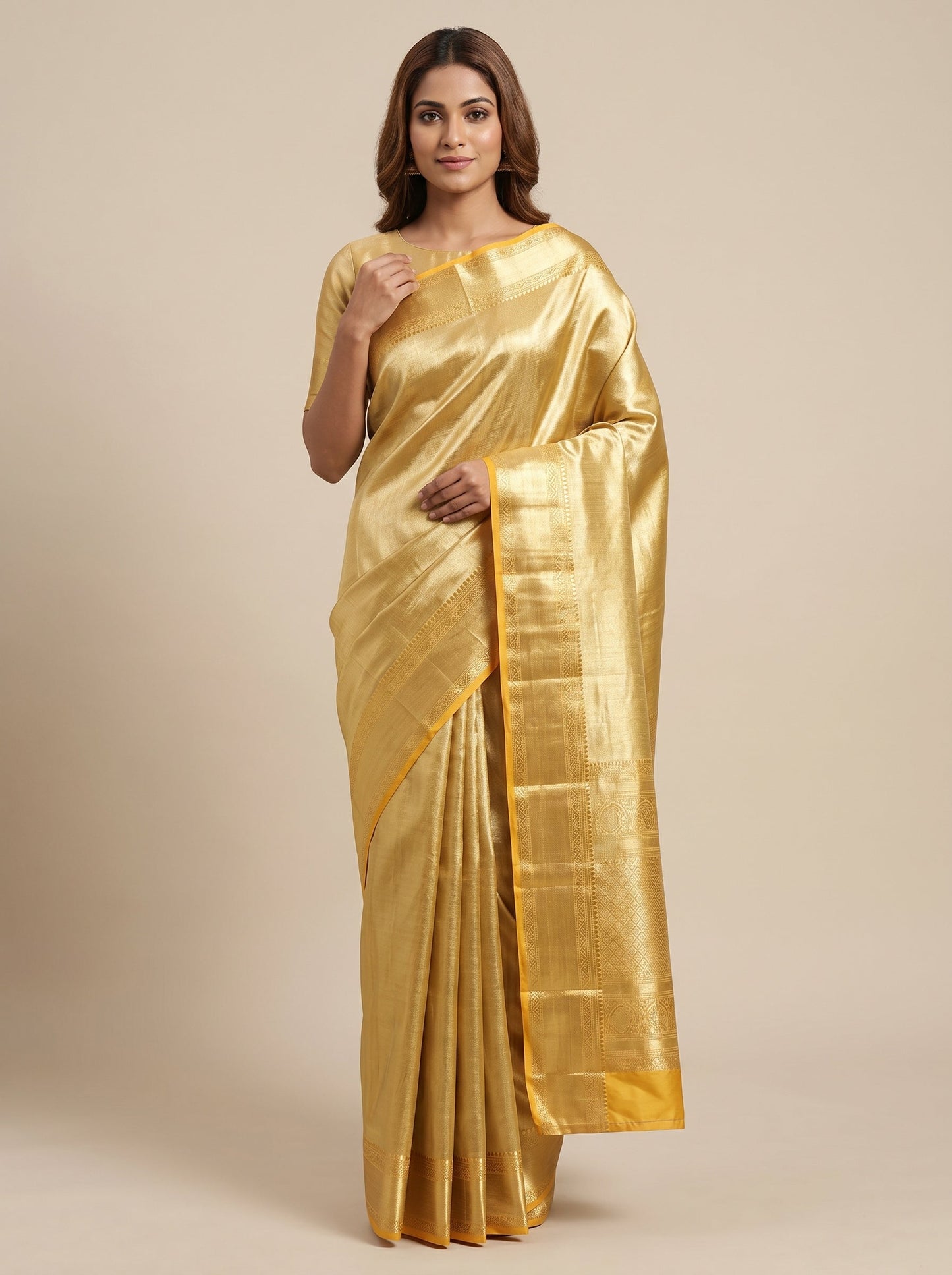 Mustard Sunlit Harvest Handloom Saree
