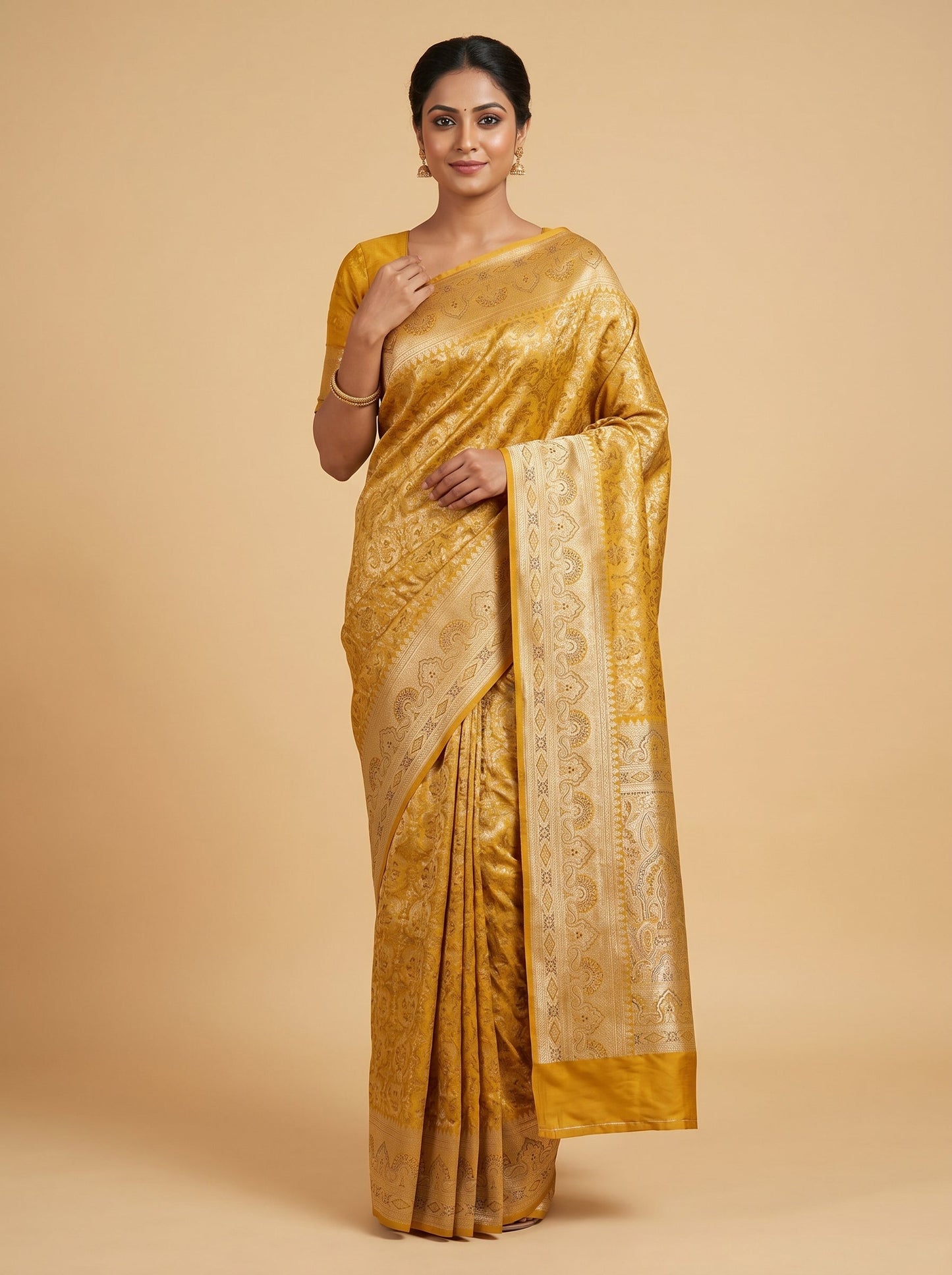 Mustard Toasty Glow Handloom Saree