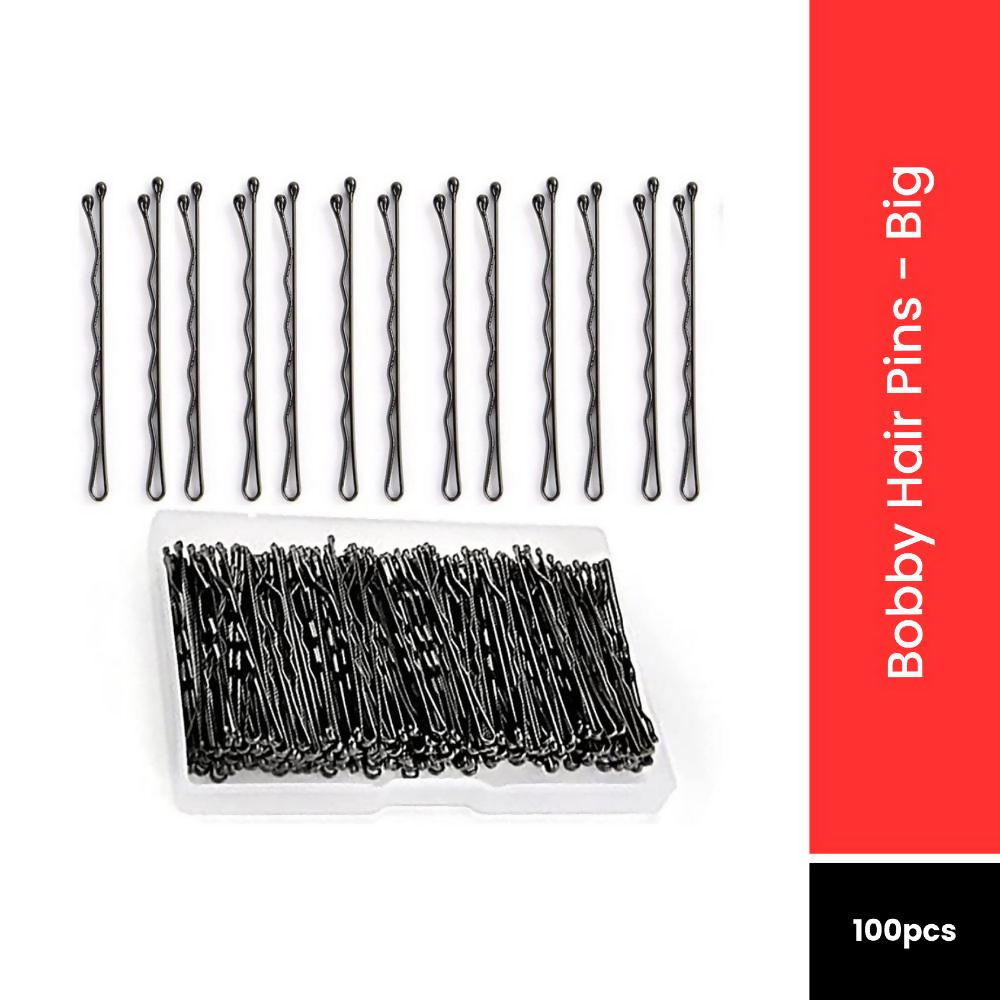 Bronson Professional Bobby Hair Pins Big Thick Black Ball Tip Metal