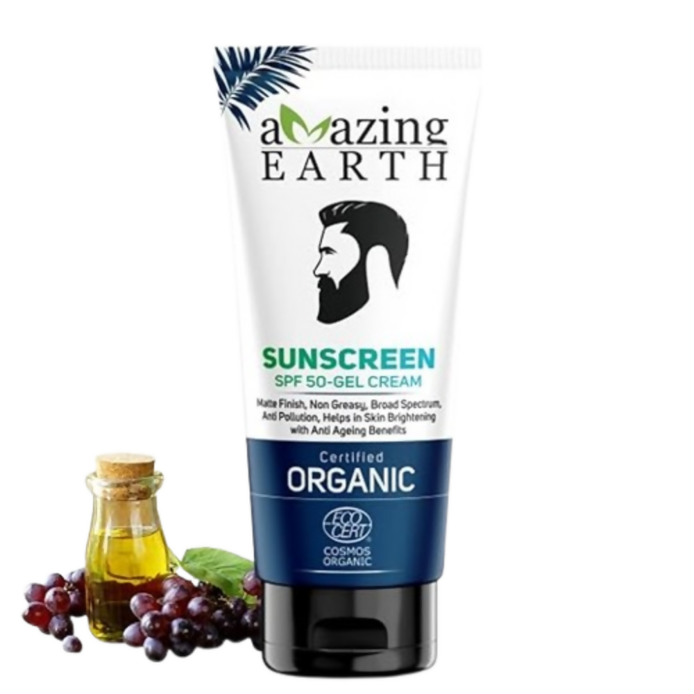 Amazing Earth Sunscreen for Men - SPF 50 Gel Cream