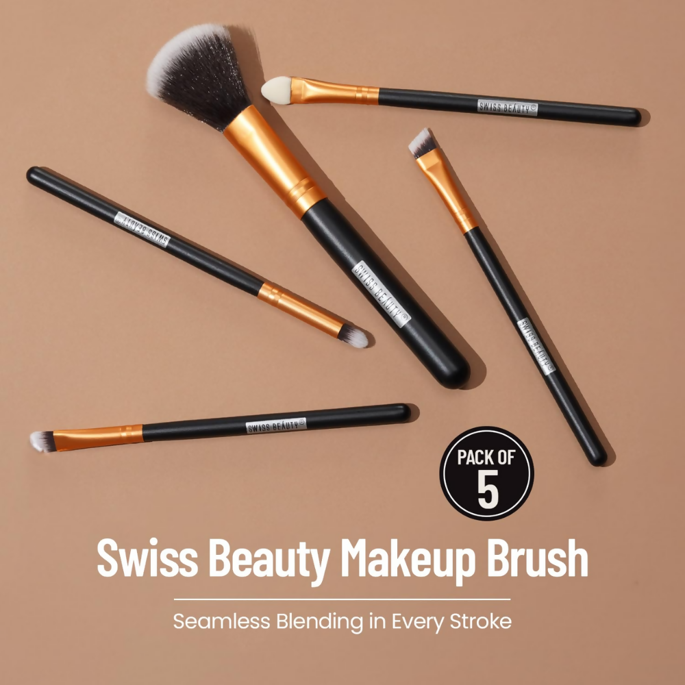 Swiss Beauty Makeup Brushes - Gold