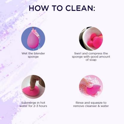 Bronson Professional Purple Beauty Blender Makeup Sponge,Applicator ,Puffs