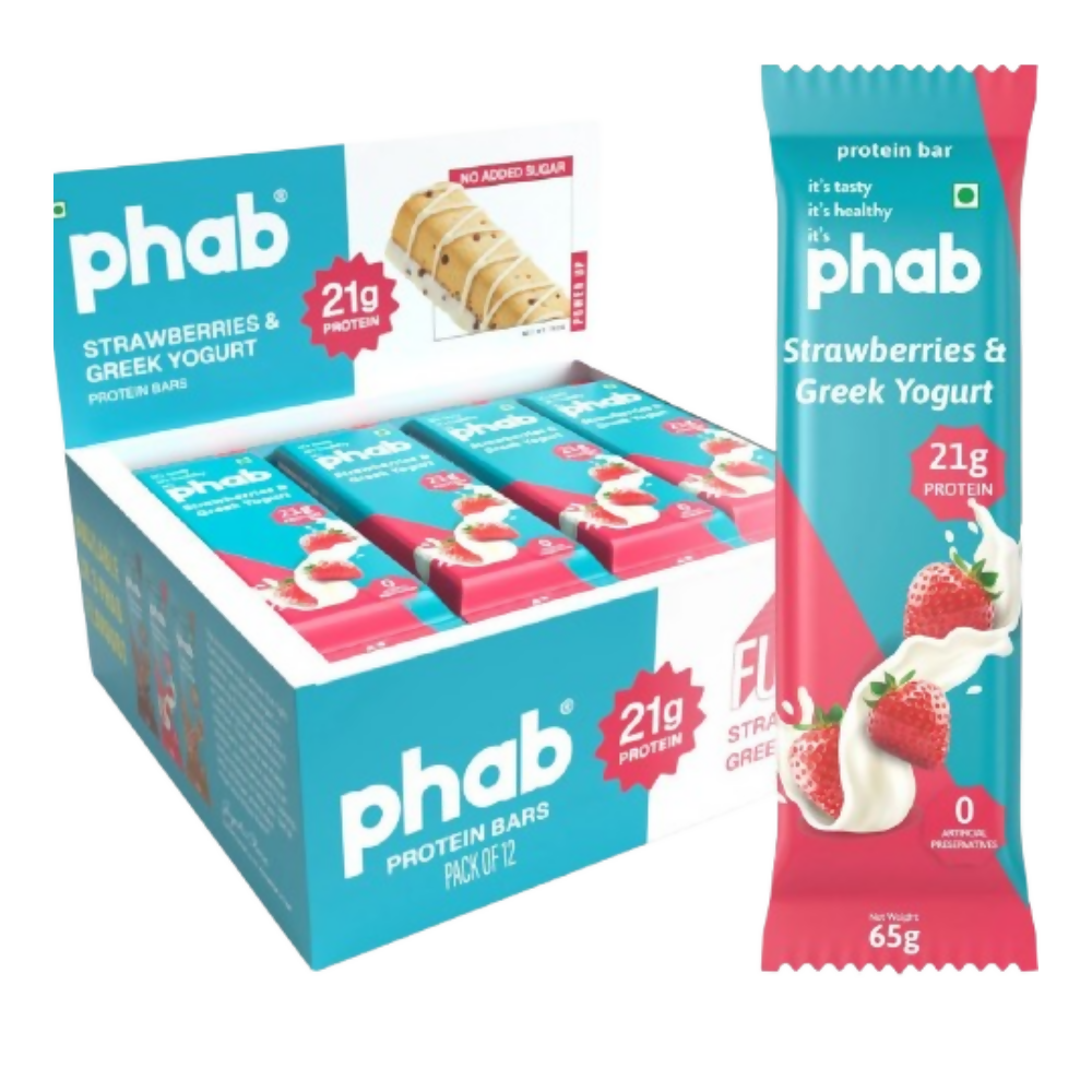 Phab Protein Bars With Protein Strawberries & Greek Yogurt