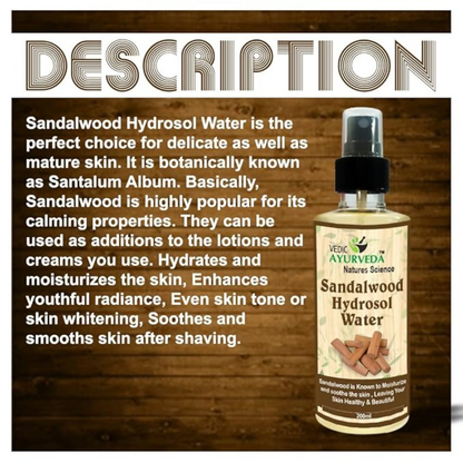 VedicAyurveda Sandalwood Hydrosol Water