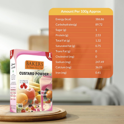 BAKERS Raspberry Flavored Custard Powder