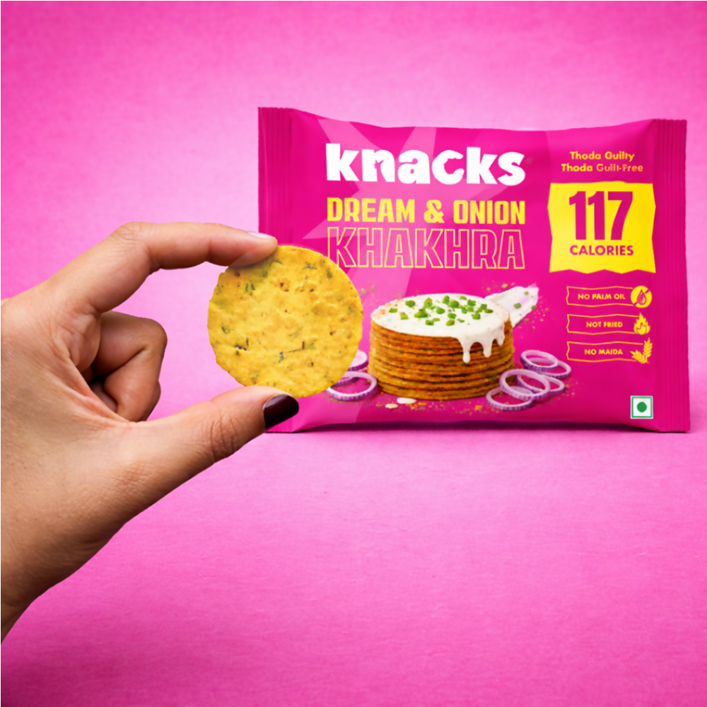 Knacks Coin Khakhra Crisps - Dream & Onion Flavour