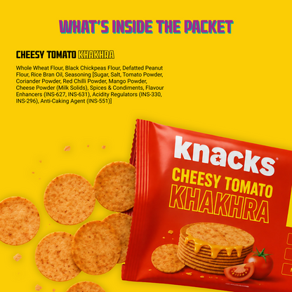 Knacks Coin Khakhra Crisps - Cheesy Tomato Flavour