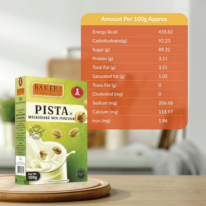 BAKERS Milk Shake Mix Powder - Pista Flavor