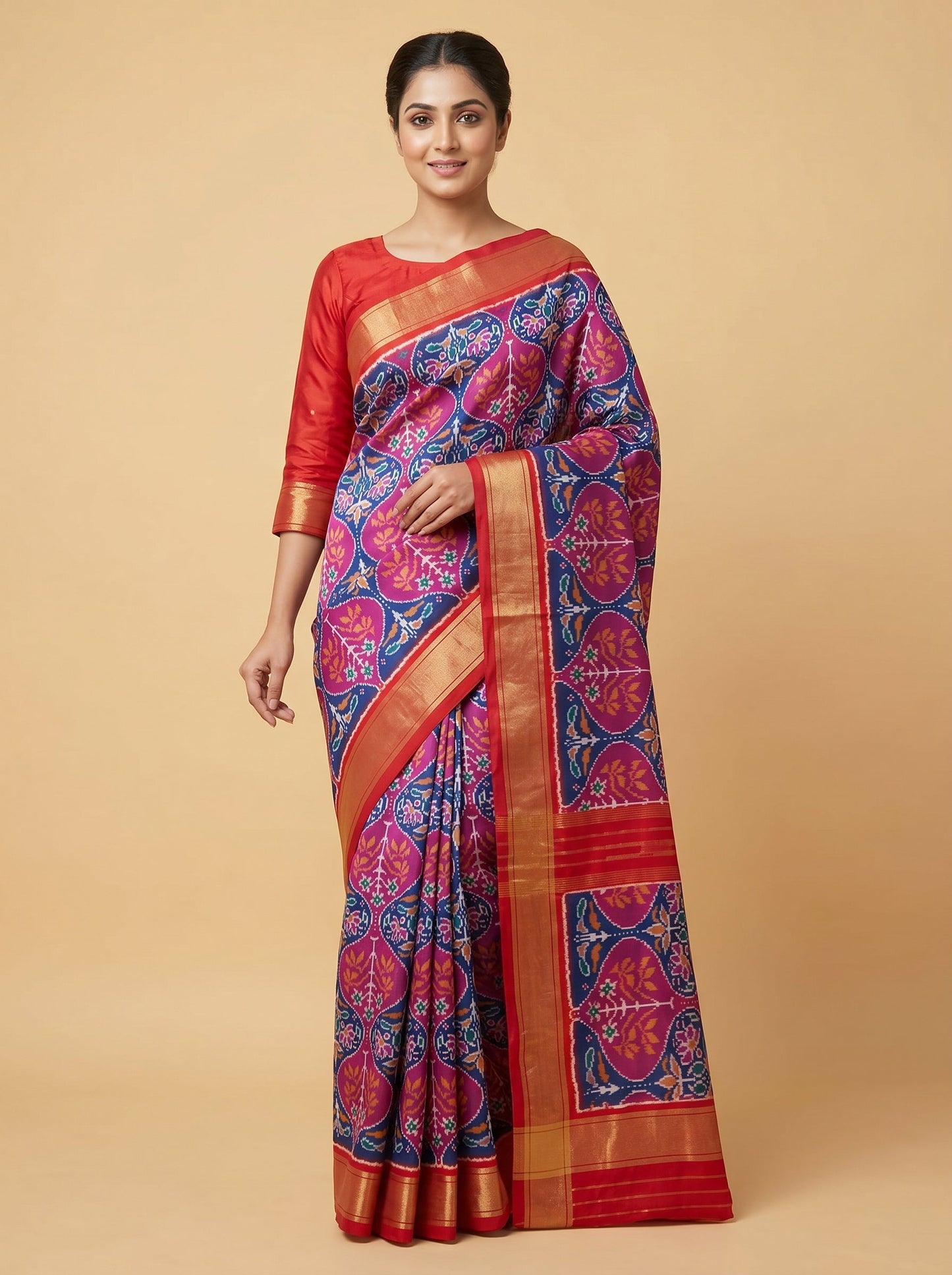 Navy Blue Classic Loom Handloom Saree