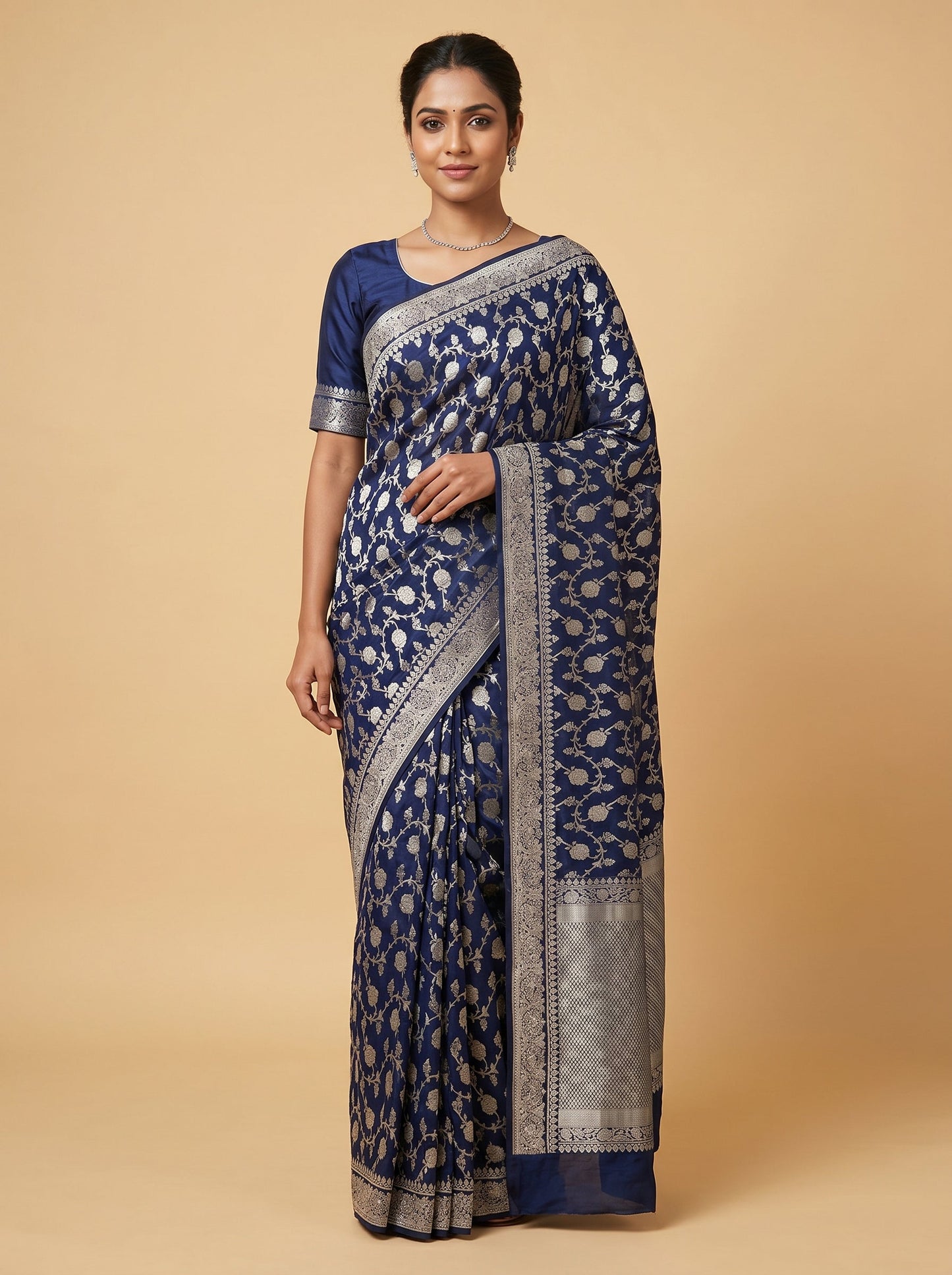 Navy Blue Midnight Luxe Embroidered Saree