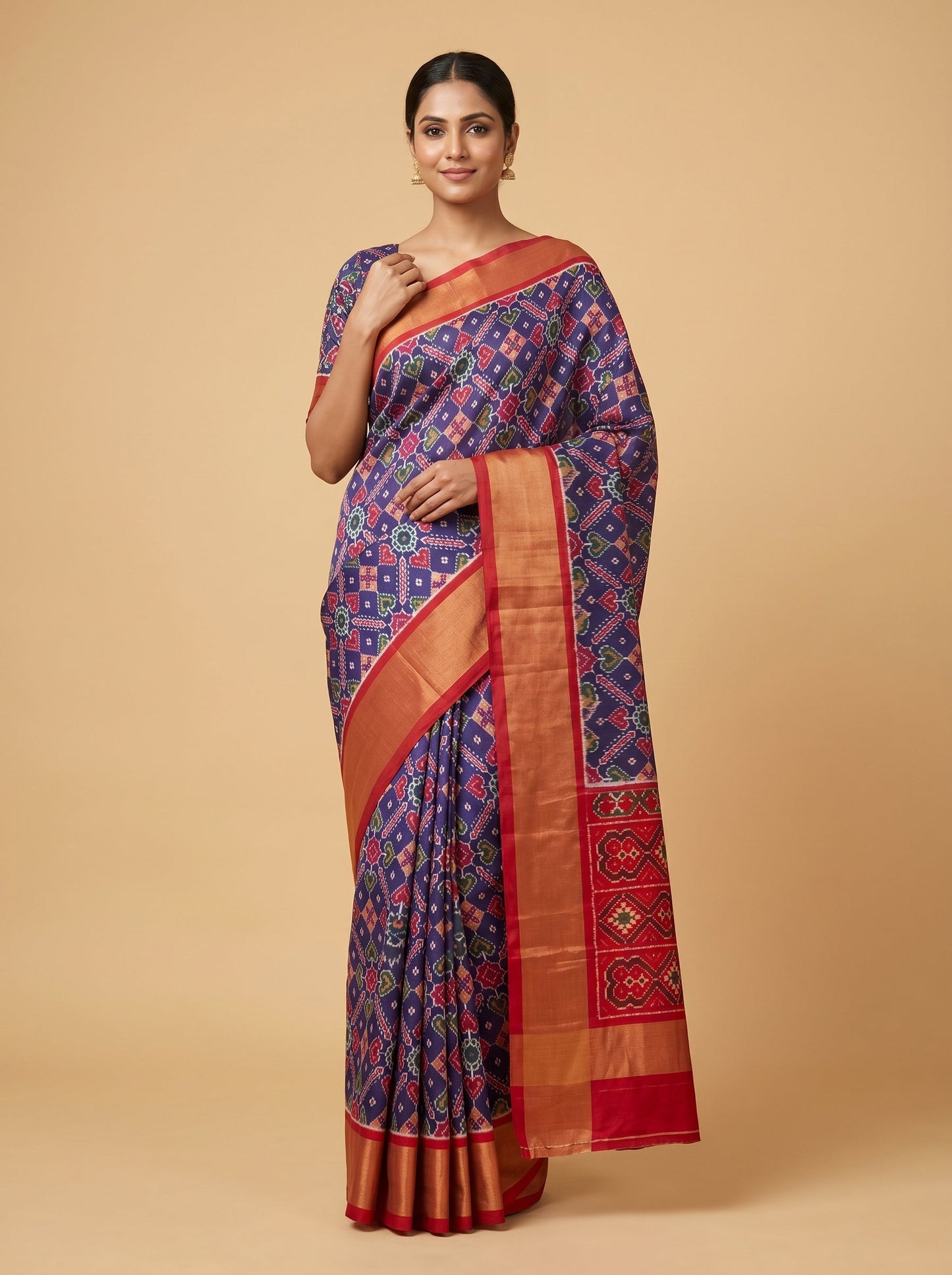 Navy Blue Strong Loom Handloom Saree