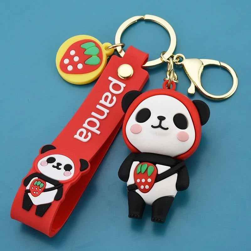 Red Panda Silicon Keychain | Model A | 3D Lanyard Keychain | Premium |
