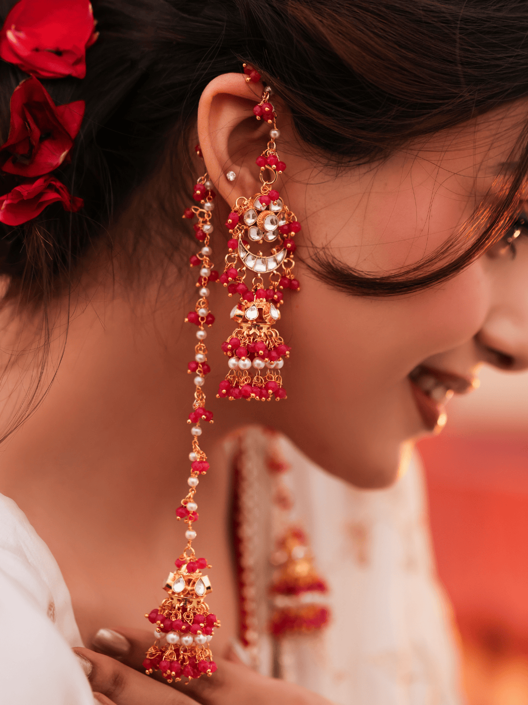 Rose Glow Earchain