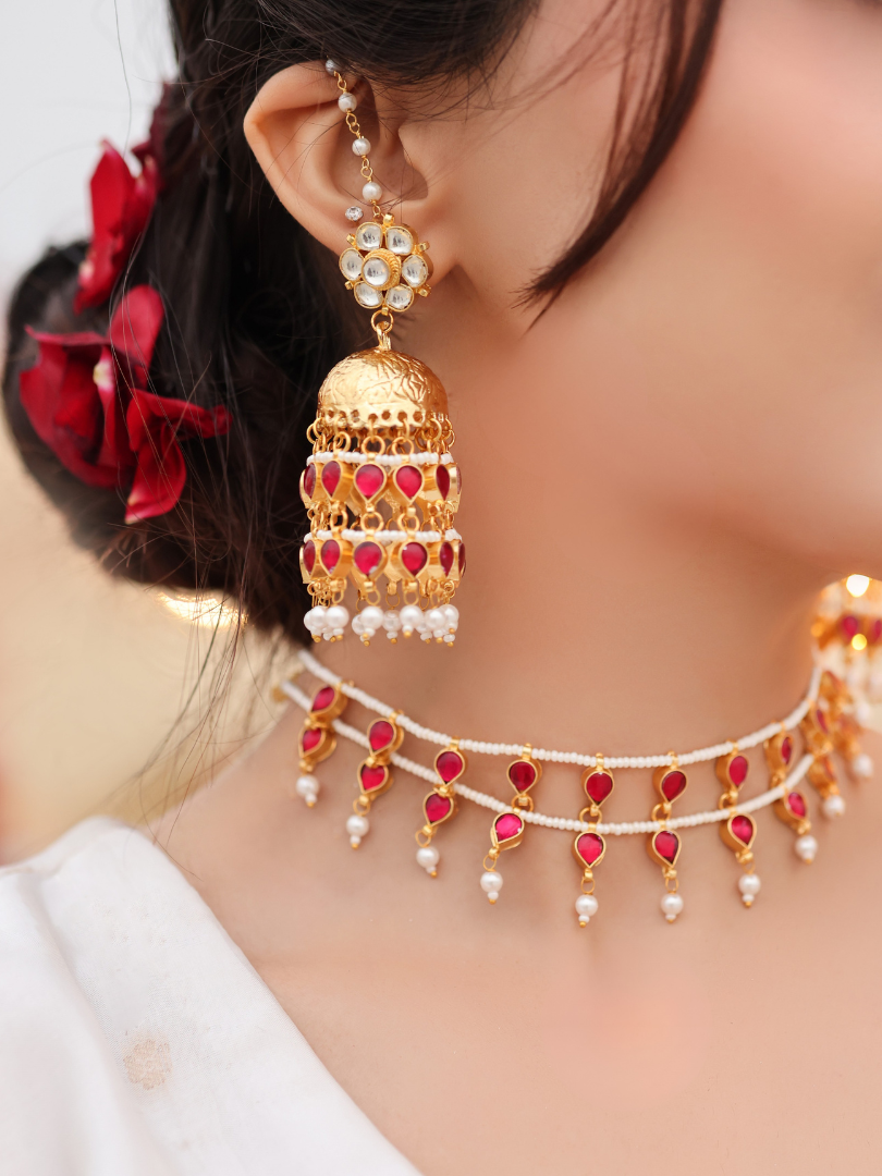 Blush Ruby Necklace Set