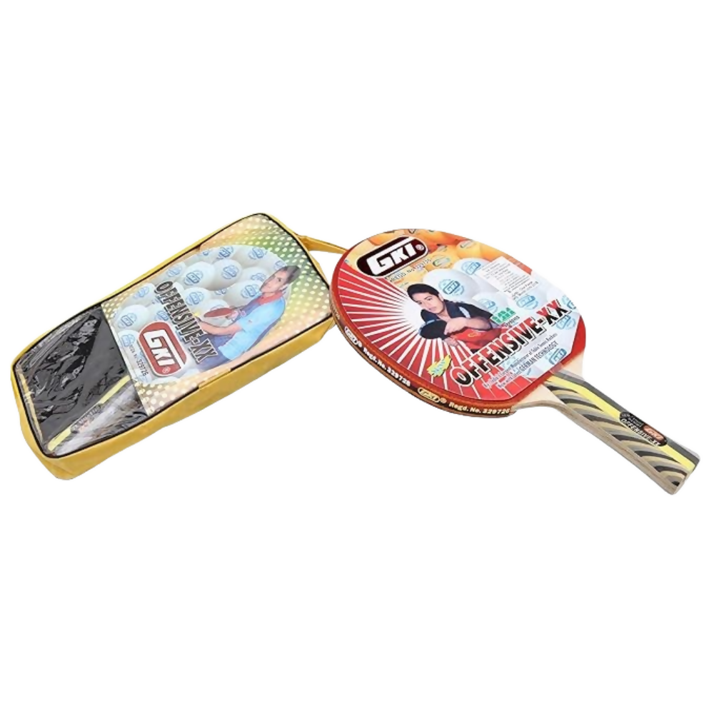 GKI Offensive XX New Computerised Printed Cover Wooden Table Tennis Racquet