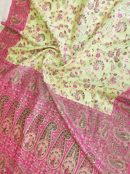 Teeya Creation New Latest Trendy Wedding Wear Pashmina Silk Saree-Yellow