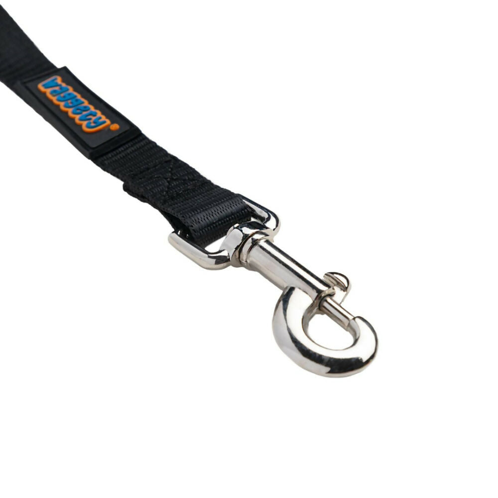 Waggety Dog Leash - Durable Black Polyester, Length - 5Ft, Comfortable Grip, Stylish Pet Leash for Dogs