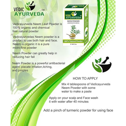 VedicAyurveda Indigo Powder, Neem Powder & Heena Powder
