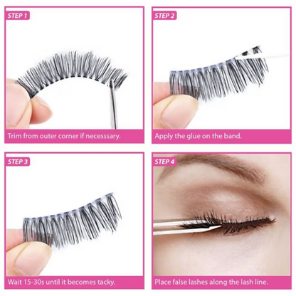 Bronson Professional 3D Effect Long and Natural Look False Eyelashes - 06