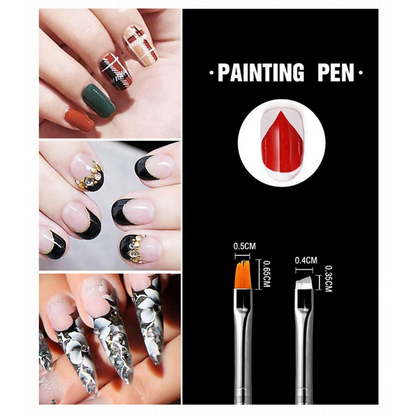 Bronson Professional Nail Art Kit Brush Set Acrylic Uv Polish Brushes Tool Kit