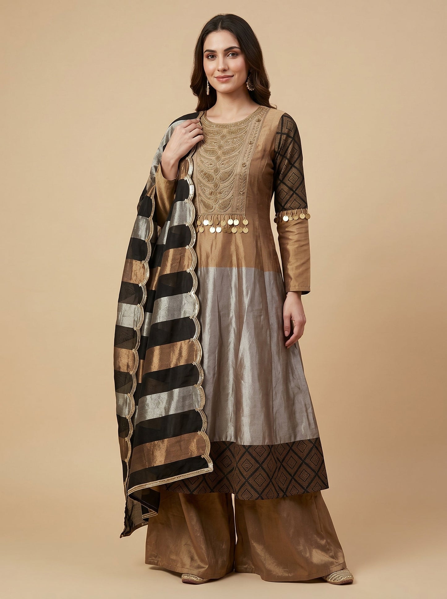 Obsidian Black Anarkali