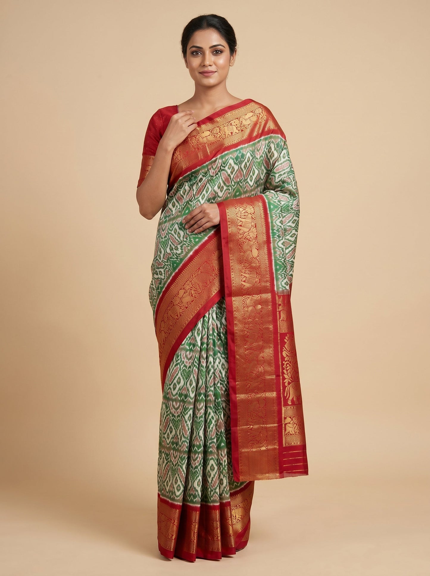 Off White Neutral Tone Handloom Saree