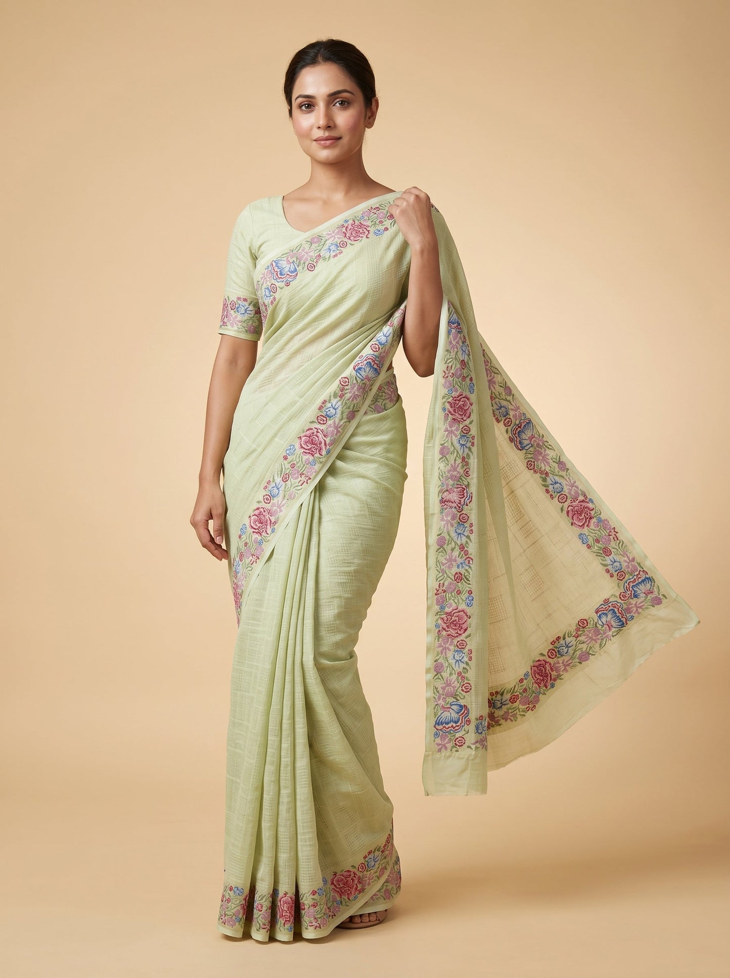 Off White Whisper Handloom Saree
