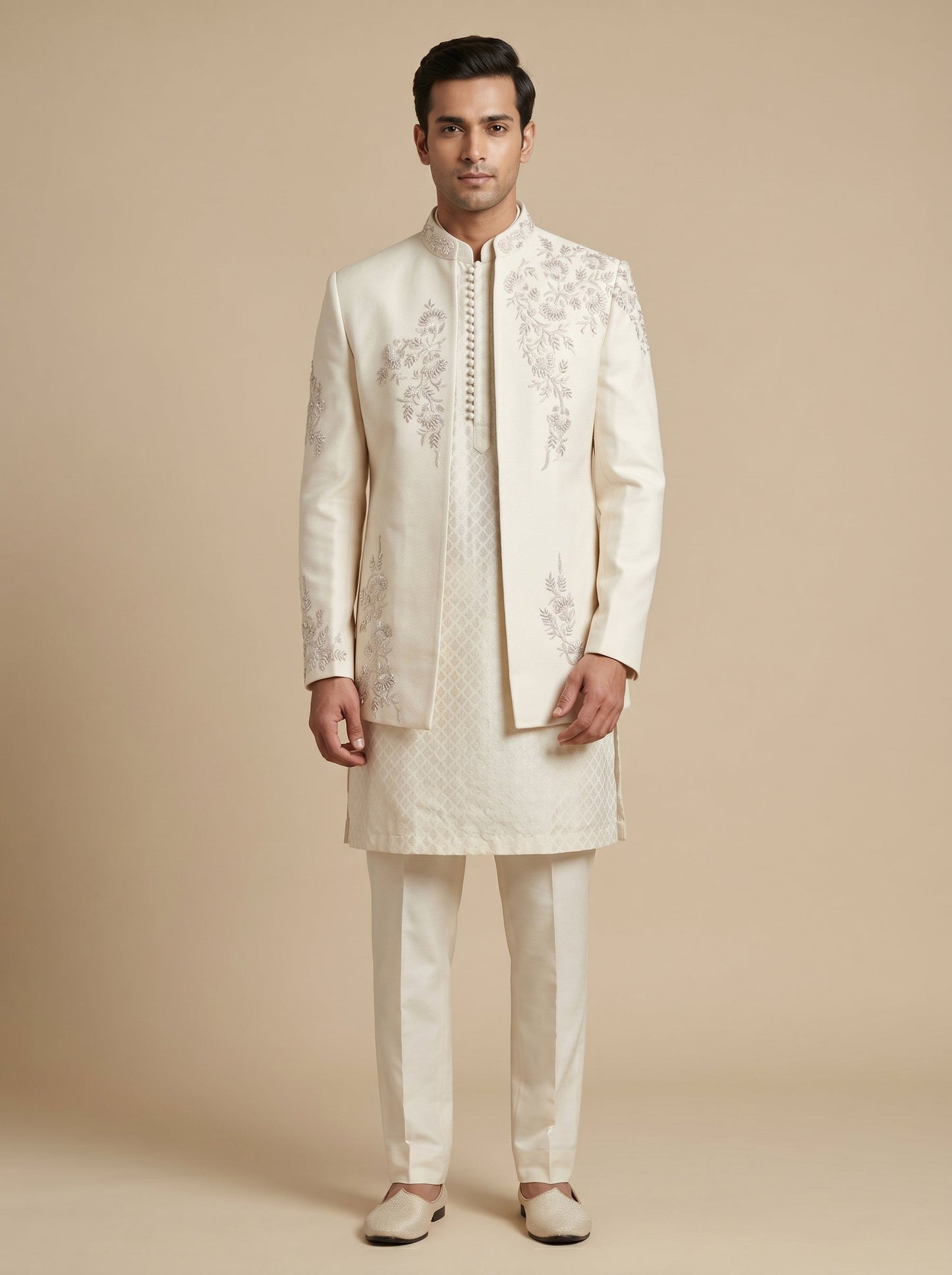 Offwhite Classic Jodhpuri Suit