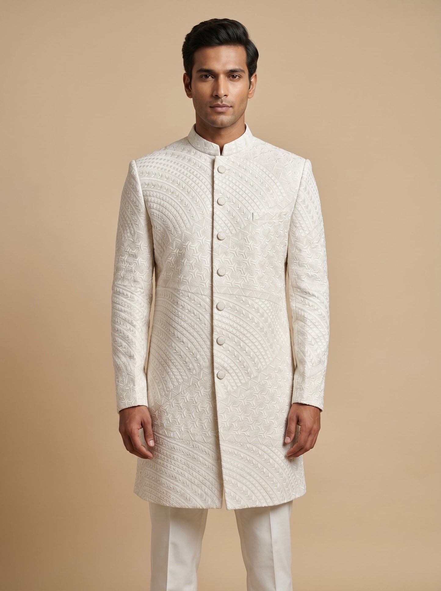 Offwhite Elegant Wedding Sherwani