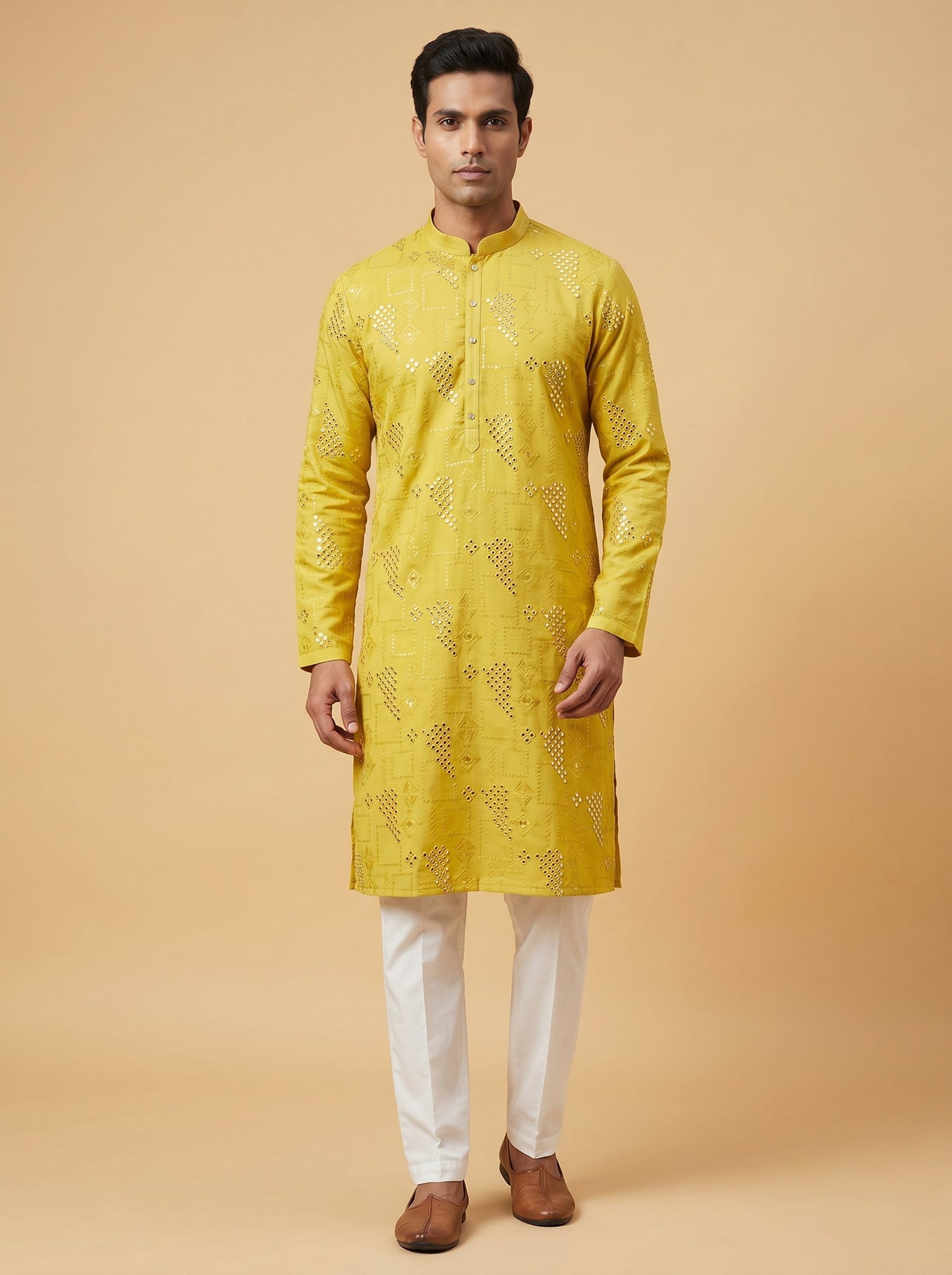 Olive Festive Kurta Set