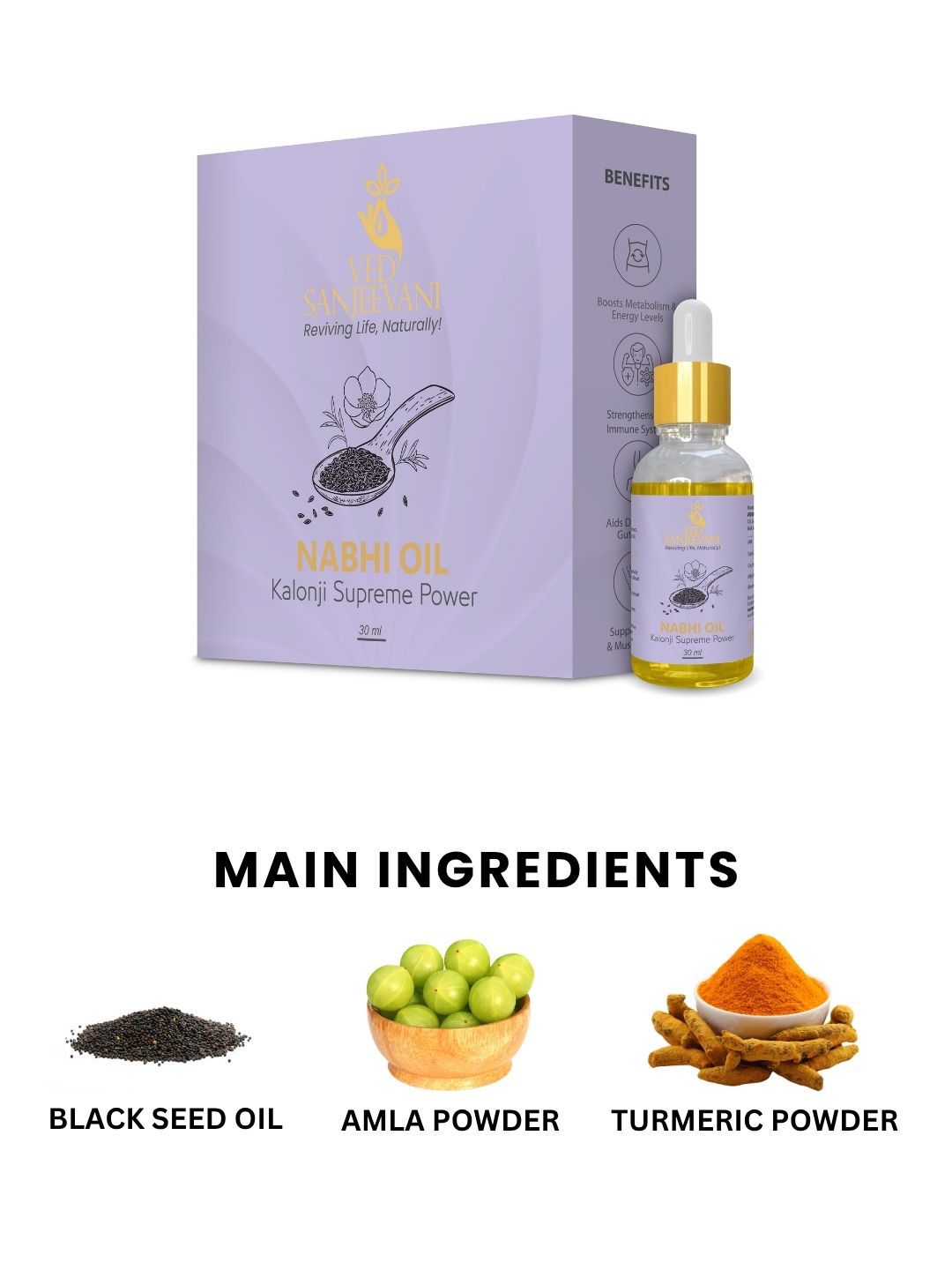Ved Sanjeevani Kalonji Supreme Nabhi Oil