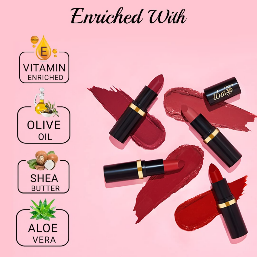 Iba Pure Lips Moisture Rich Lipstick for Women - A25 Fuchsia Fusion