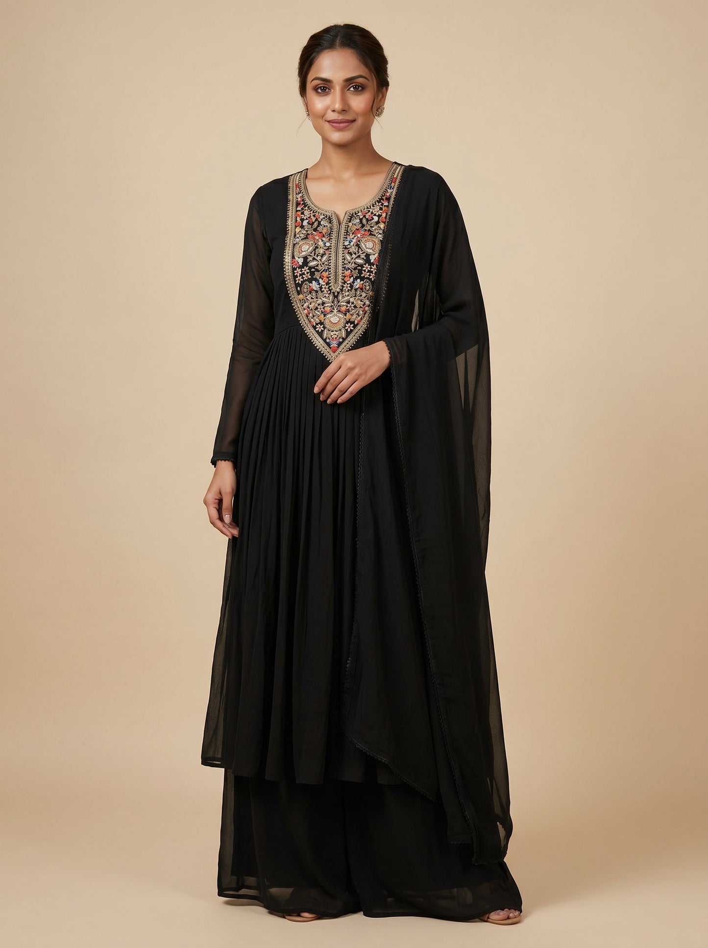 Onyx Black Anarkali