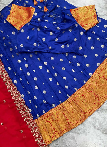 Teeya Creation New Trendy Stylist South Style Lehenga Choli Set - Blue