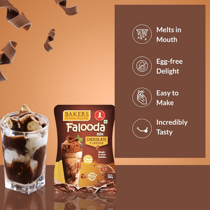 BAKERS Chocolate, Rose And Strawberry Flavour Falooda Mix Powder