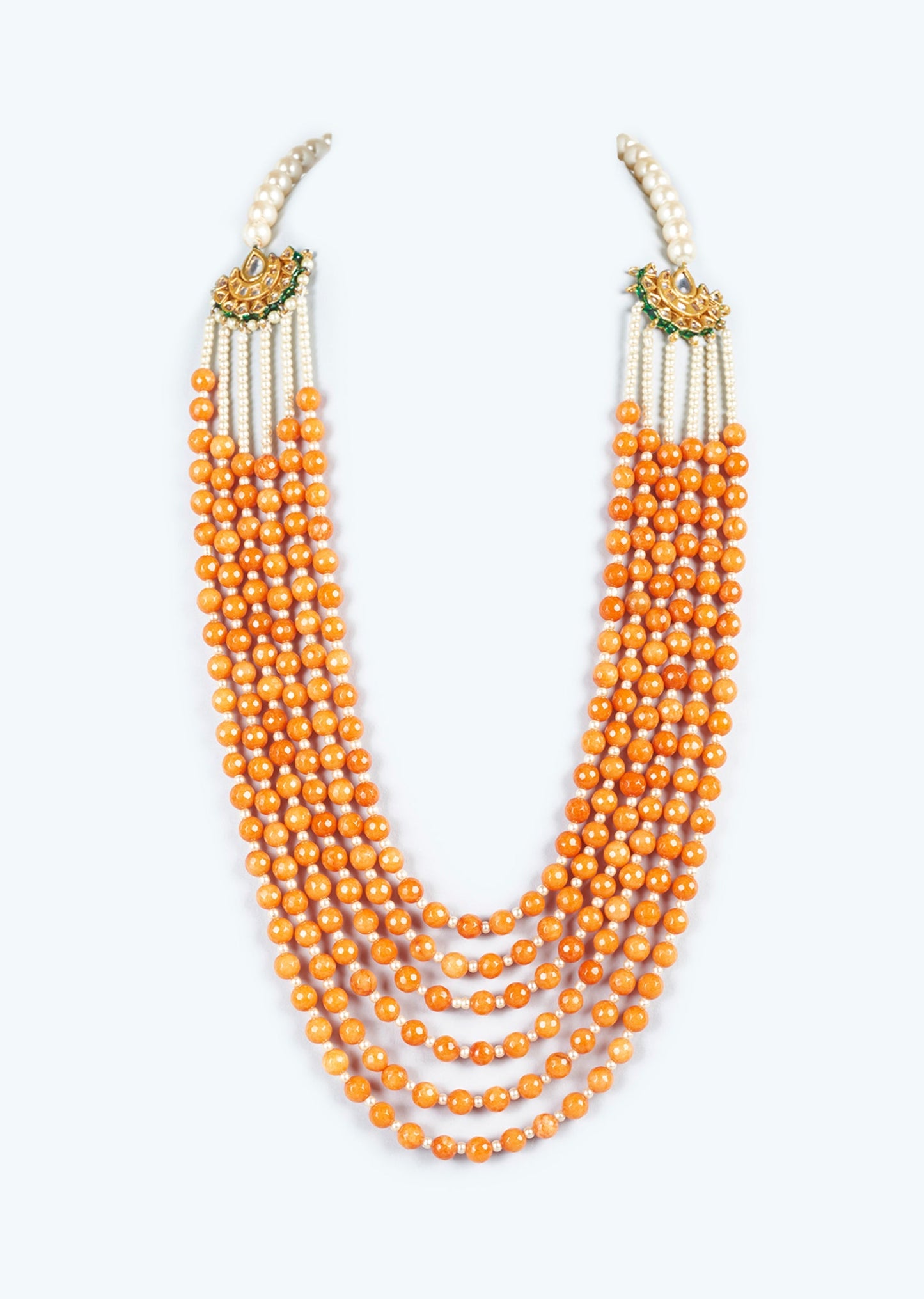 Orange Beaded Mala