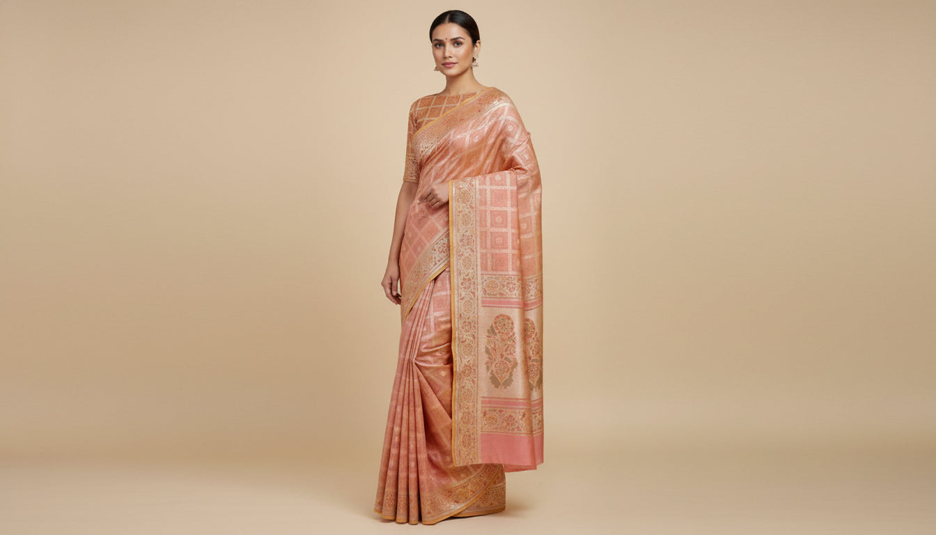 Orange Zesty Handloom Saree
