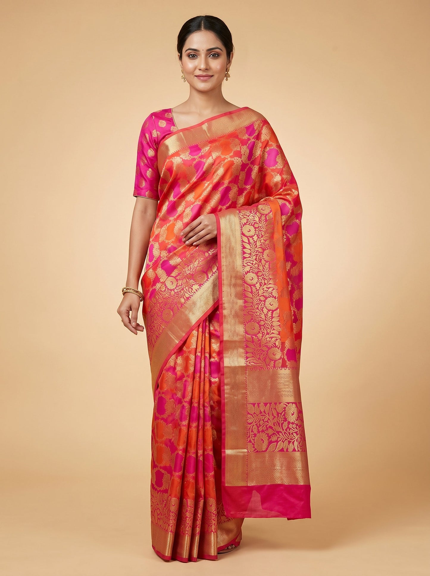 Orange Keri Handloom Saree